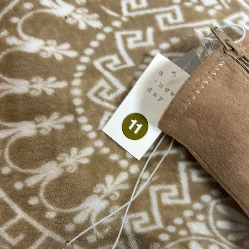 A New Day  Tan Heeled Boots with Rounded Toe