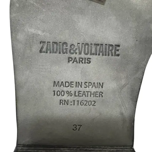 Zadig & Voltaire Black Booties with Silver Detailing