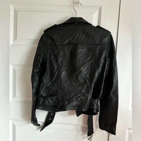 All Saints Balfern Leather Biker Jacket Black- NWOT 0