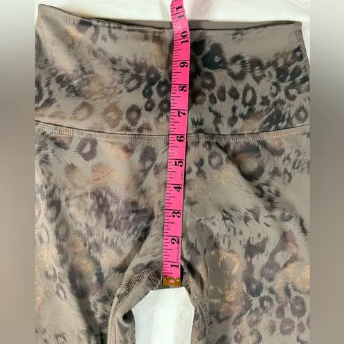 Beyond Yoga High Waisted Midi Leggings in Brown Leopard Power Shine XS