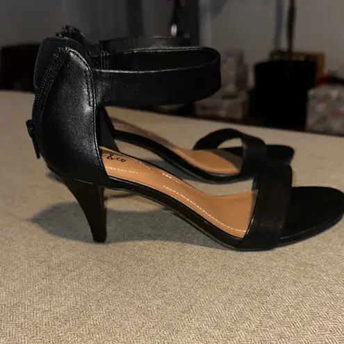 Style & Co . Black Ankle Strap Heels