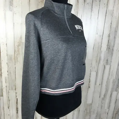 Nike  Varsity Sleeve Half-ZIP Crop Jacket Pullover