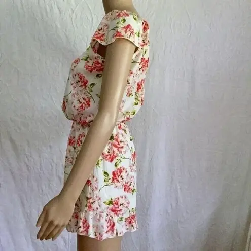 Pins and Needles Pink Floral Ruffle Romper