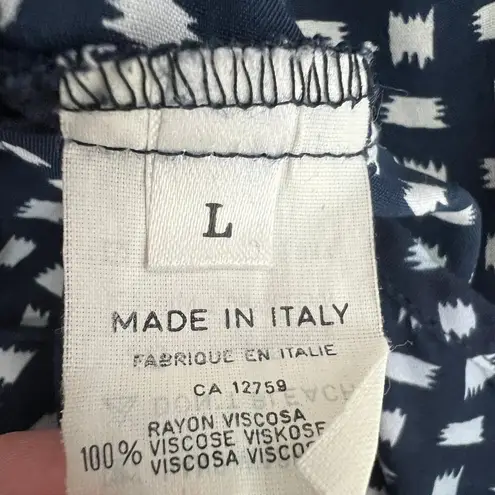 Stefanel Womens Dress Large Button Front Maxi Relaxed Modest Semi Formal Event Blue