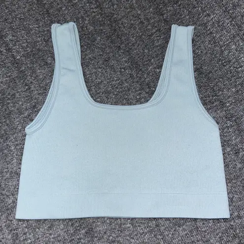 SET active Box Cut Bra Size XS Grey Blue Color Light Support Workout Sports Bra