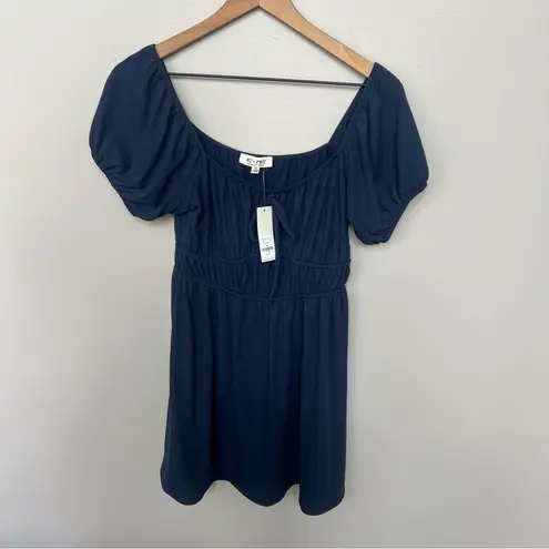 Mel + Rose NWT Francesca's Collections Navy Mini Short Sleeve Skater Dress M Blue Size M