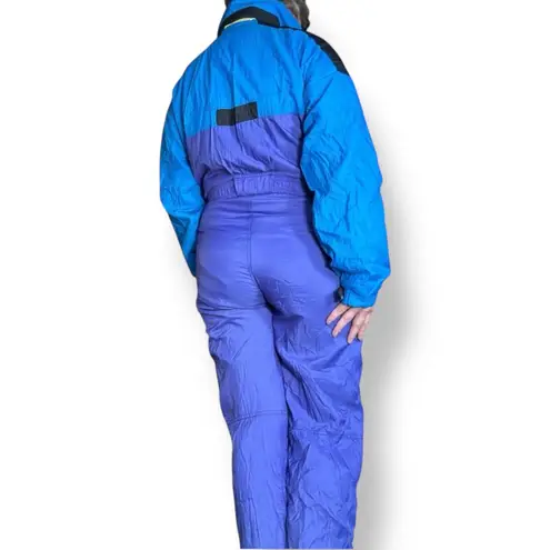 Vintage 90s Inside Edge Purple Blue One Piece Ski Suit Youth XL Womens Fit Snow Size M
