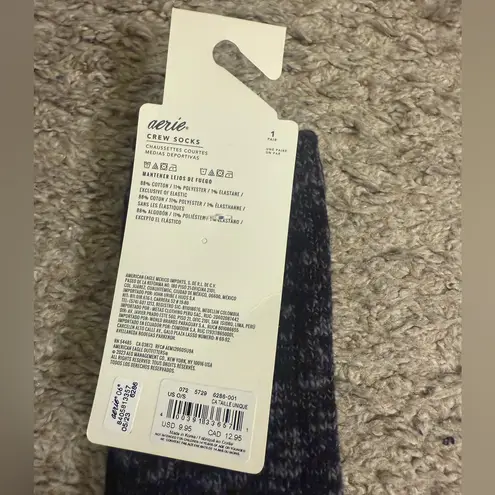 Aerie  American Eagle Black Marled Orange Graphic Spooky Halloween Crew Socks Set