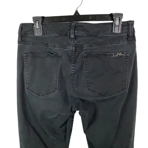 LRL Ralph Lauren Jeans Co Womens Black skinny Mid Rise Stretch Denim Jean Sz 6 - Image 6
