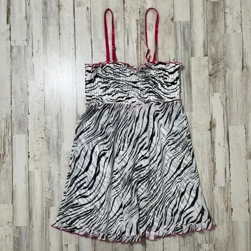 secret treasures 2000s Y2k Deadstock Zebra Animal Print Mini Slip Womens Small - Image 3