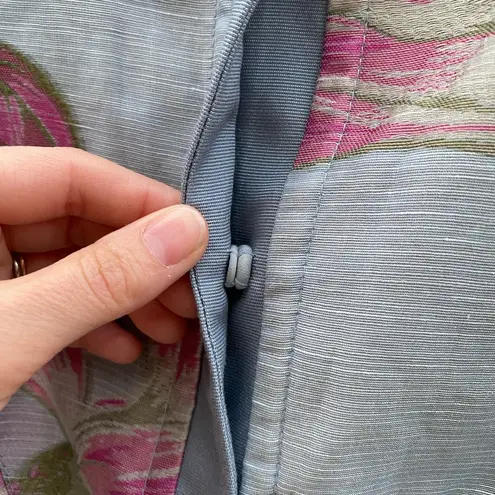 Armani Collezioni Vintage Floral Blazer Size 8 Dusty Blue and Rose colored