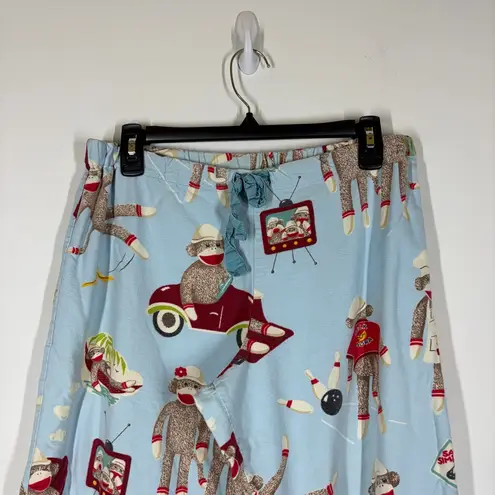 Nick & Nora Sock Monkey Pajama Set Size Small