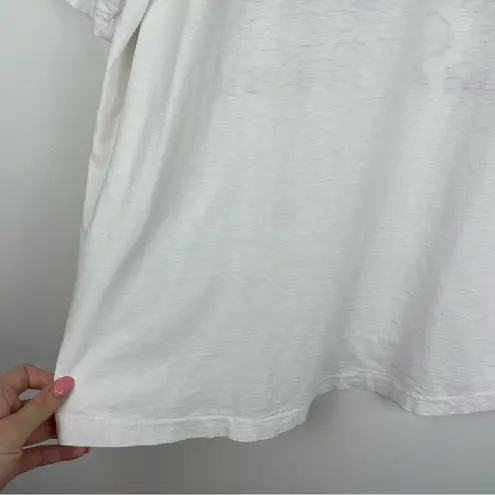 Vintage 90s Van Gogh Irises Painting Single Stitch Tee Tshirt Graphic Art L/XL White