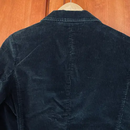 Talbots Vintage Blazer Corduroy Black Size 10