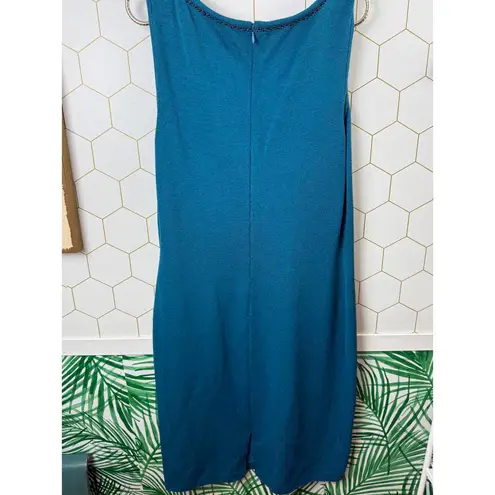 St. John  Collection Studded Wool Blend Dress in Baltic Blue - Size - 12 - NWT