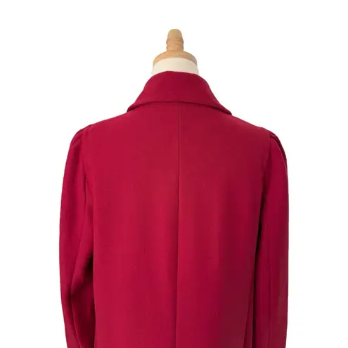Gerard Darel Wool Double-Breasted Peacoat Red Pink Sz 42FR 10US
