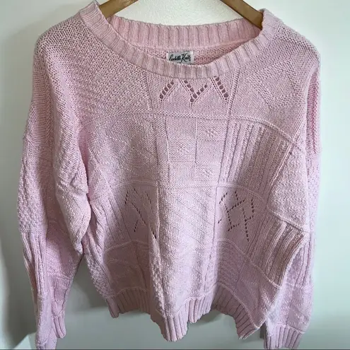 Vintage light pink knit sweater Pink Size M