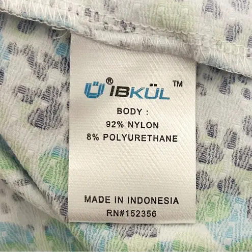 Ibkul Kamila White Green Navy Blue Sleeveless Zip Mock Neckline Pullover Dress Size XS