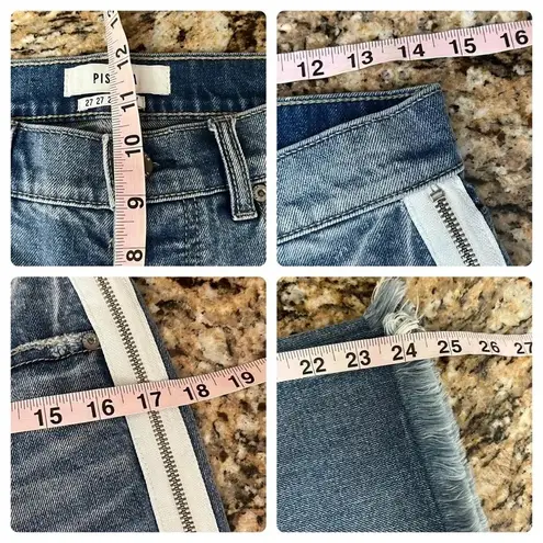 Pistola Charlie High Rise Zip Leg jean Fray Hem Cropped Erin 27 Hipster Boho