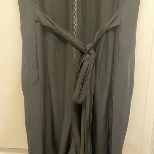 Helmut Lang Helmet Lang 100% Silk Black V-Neck Cap Sleeve Jumpsuit