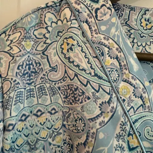Miss Elaine Paisley Robe Blue Size 1X