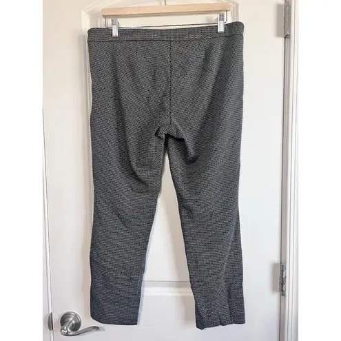 Willi Smith Black Print Women's Pants 12 Cotton Blend Zip Waist Straight Leg