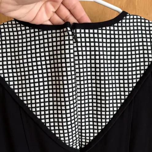 Yoana Baraschi YOANNA BARASCHI USA Size 6 Stetch PONTE Windowpane Colorblock Sleeveless Dress