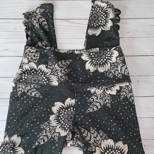 Members Mark the Legging gray pink crisscross ankle small buttery soft