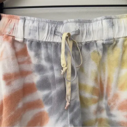 Young Fabulous and Broke  Terrycloth Tie Dye Shorts Drawstring Waist Pockets summer