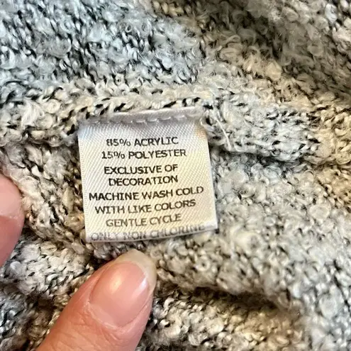 Absolutely Creative Worldwide Gray Sweater Brown Elbow Patch Buckle Small Gray