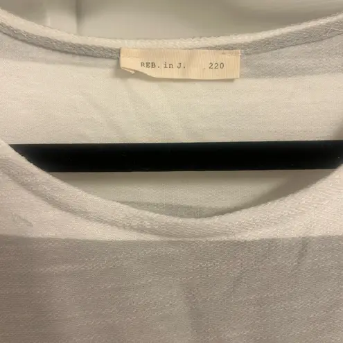 Striped Gray and White T