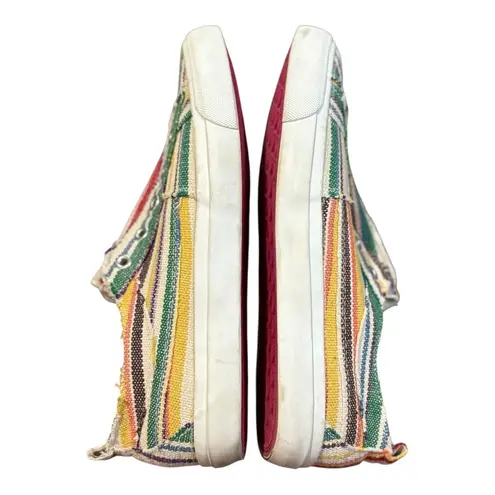 Corkys Babalu Slip On Sneakers Colorful Striped Casual Shoes Women Size 9 Tan