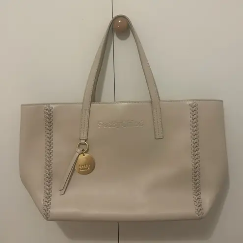 See By Chloe See by Chloé Tilda Leather Braided Tote In Cement Beige