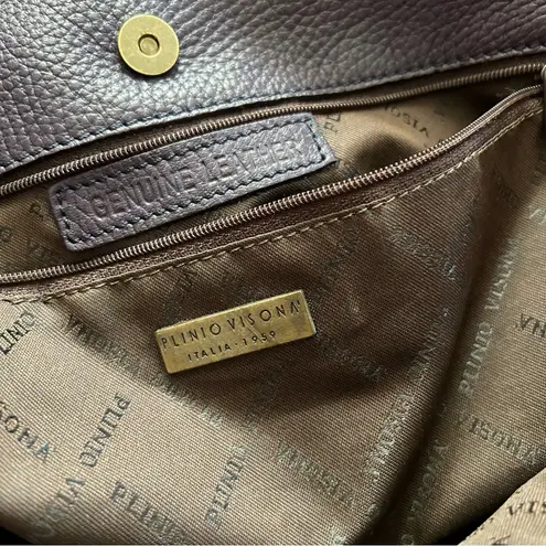 Plinio Visona leather color block bag, made in Italy, NWOT