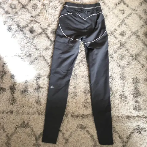 Alo Yoga Airbrush High-Waist Heart Throb Legging Steel Grey XXS