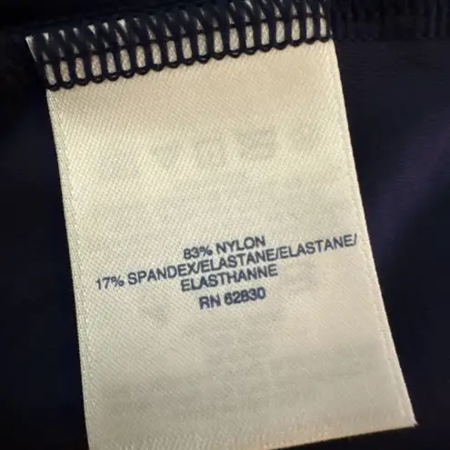 Lands End Dress Women's Medium Shift Blue crochet detail V