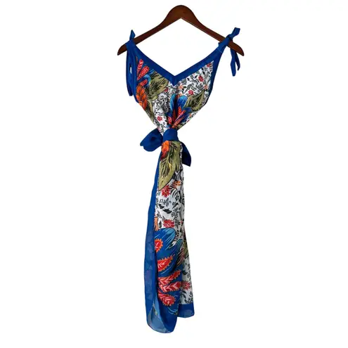 Floral Tie Strap One Piece Swimsuit