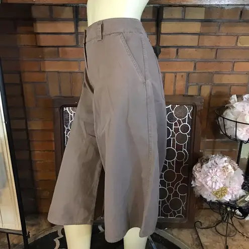 Harvé Benard HARVE BENARD 1990'S BROWN COTTON WIDE LEG GAUCHO PANTS (14)