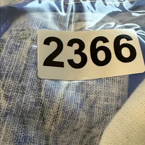 Calypso St. Barth  Linen Blend Beaded Strap Placed Print Midi Dress Womens XS NWT