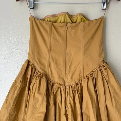 Klesis Golden Brown Corset Bubble Dress Size Small Tan