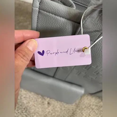 NWT Purple and Lilac Boutique Grey Tote Bag and Wallet 2 Piece Set Gray