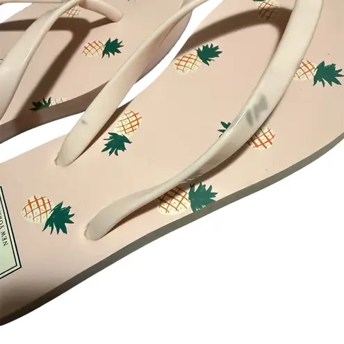 Kate Spade New  New Fiji Pink Pineapple Flip Flop Sandals Size US 9 10 Small Flaw