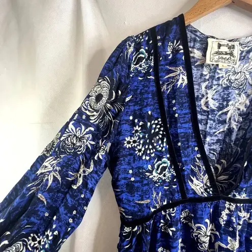 Jaase Moonlight Blue Jessie Short Floral Dress Size Small