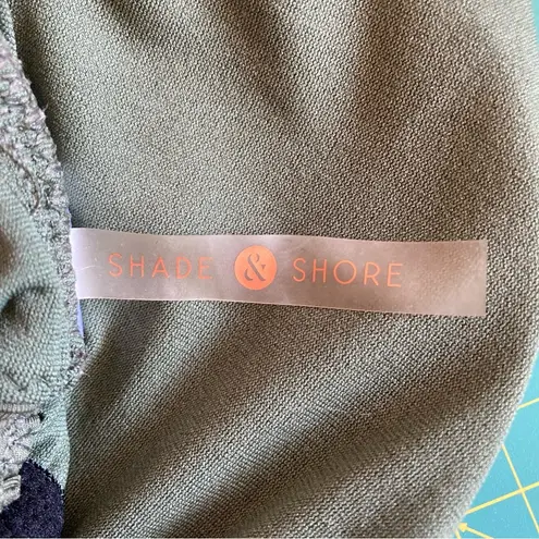 Shade & Shore  Olive Green One Piece Swimsuit w/ Side Cut Outs Size M