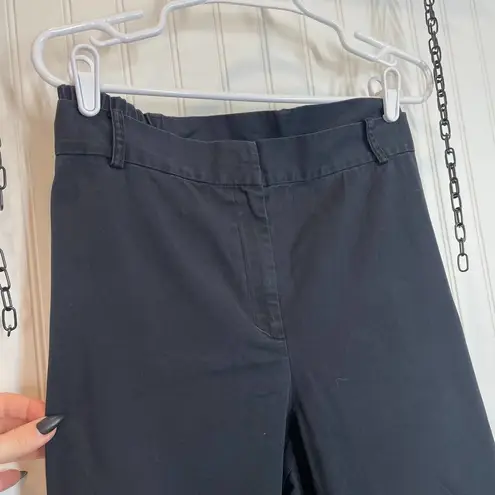 Kate Hill Women’s Solid Black Cotton Blend Straight Leg Pants Plus Size 18W