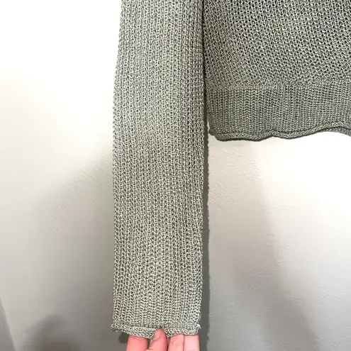 moon & madison NWT Sage Green Surplice Wrap Backless Sweater