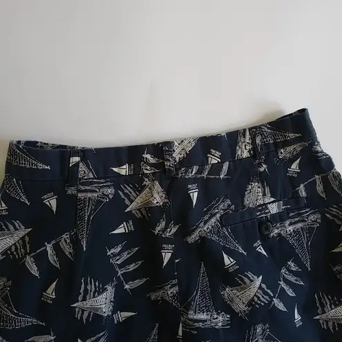 Ralph Lauren 6 26 Deep Navy White Sailing Nautical Shorts Blue