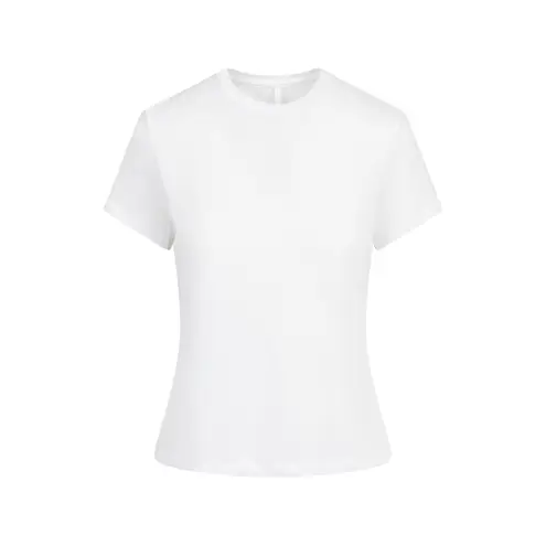SKIMS Sheer Jersey T-Shirt in Snow, Size XXS