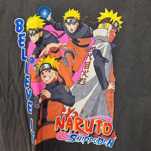 Naruto Shippuden Believe It Naruto Uzumaki Anime Tee L