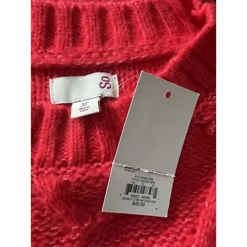 SO NWT  Red Pink Cozy Sweater Sz M